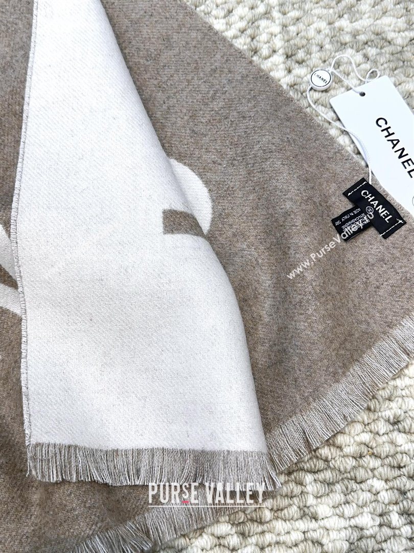 Chanel Cashmere Long Scarf 200x70cm CH110518 Beige 2025 (O-25110518)