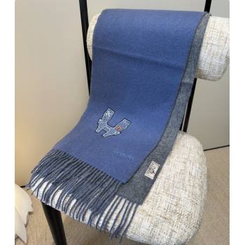 Hermes Long190x35cm Scarf H110502 Blue 2025 (O-25110502)