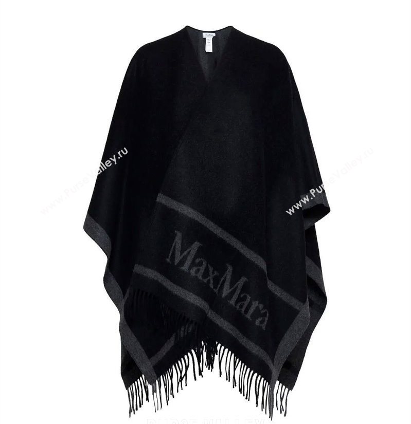 Max Mara Wool Cape M110522 Black 2025 (O-25110522)