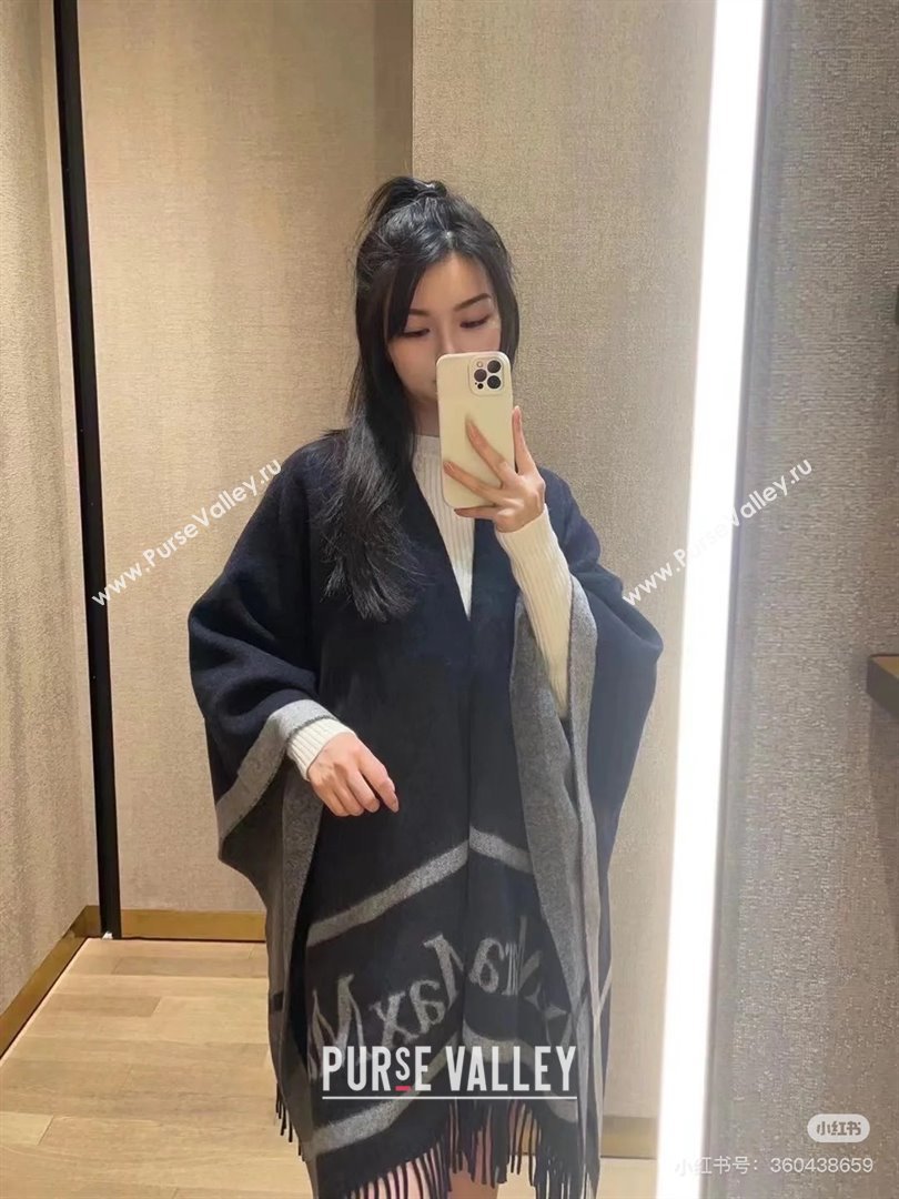 Max Mara Wool Cape M110522 Black 2025 (O-25110522)