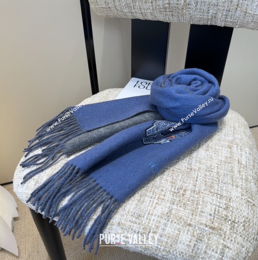 Hermes Long190x35cm Scarf H110502 Blue 2025 (O-25110502)