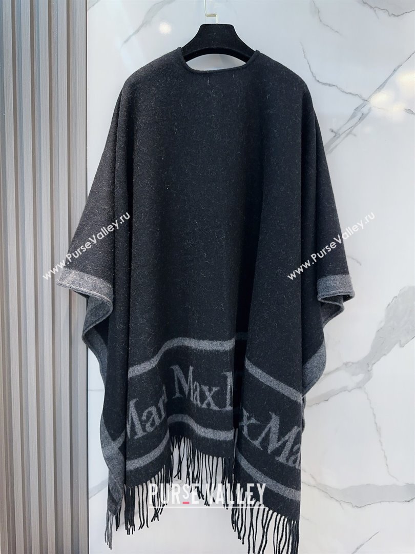 Max Mara Wool Cape M110522 Black 2025 (O-25110522)