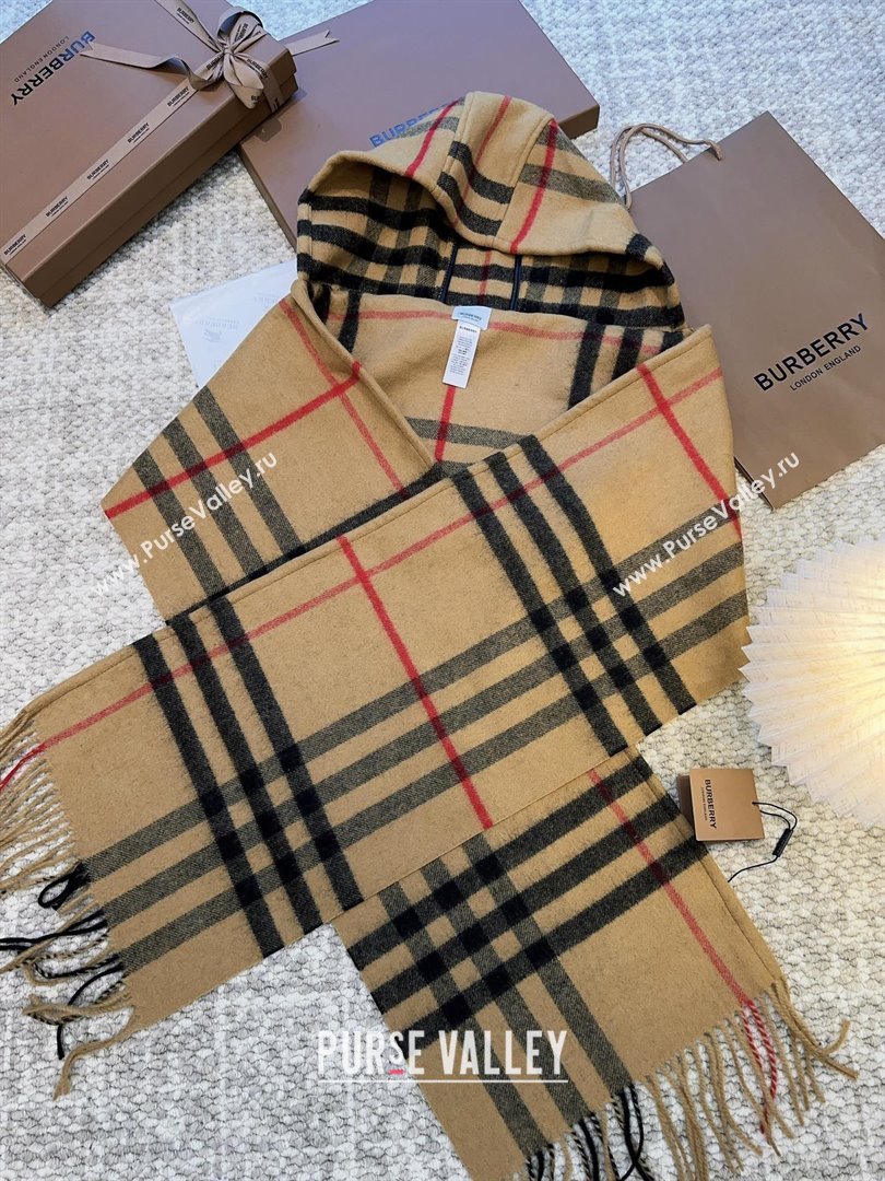 Burberry Cashmere Hooded Scarf B110601 2025 (O-25110601)