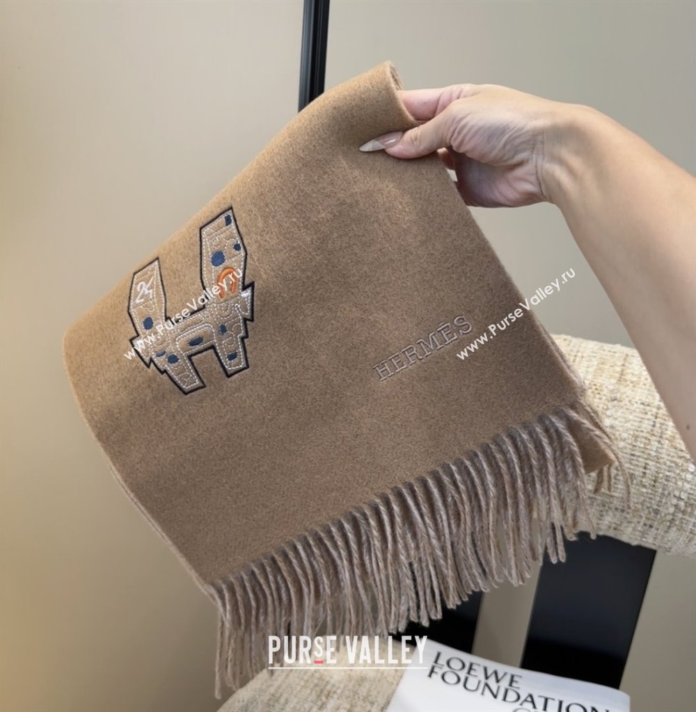 Hermes Long190x35cm Scarf H110503 Camel 2025 (O-25110503)