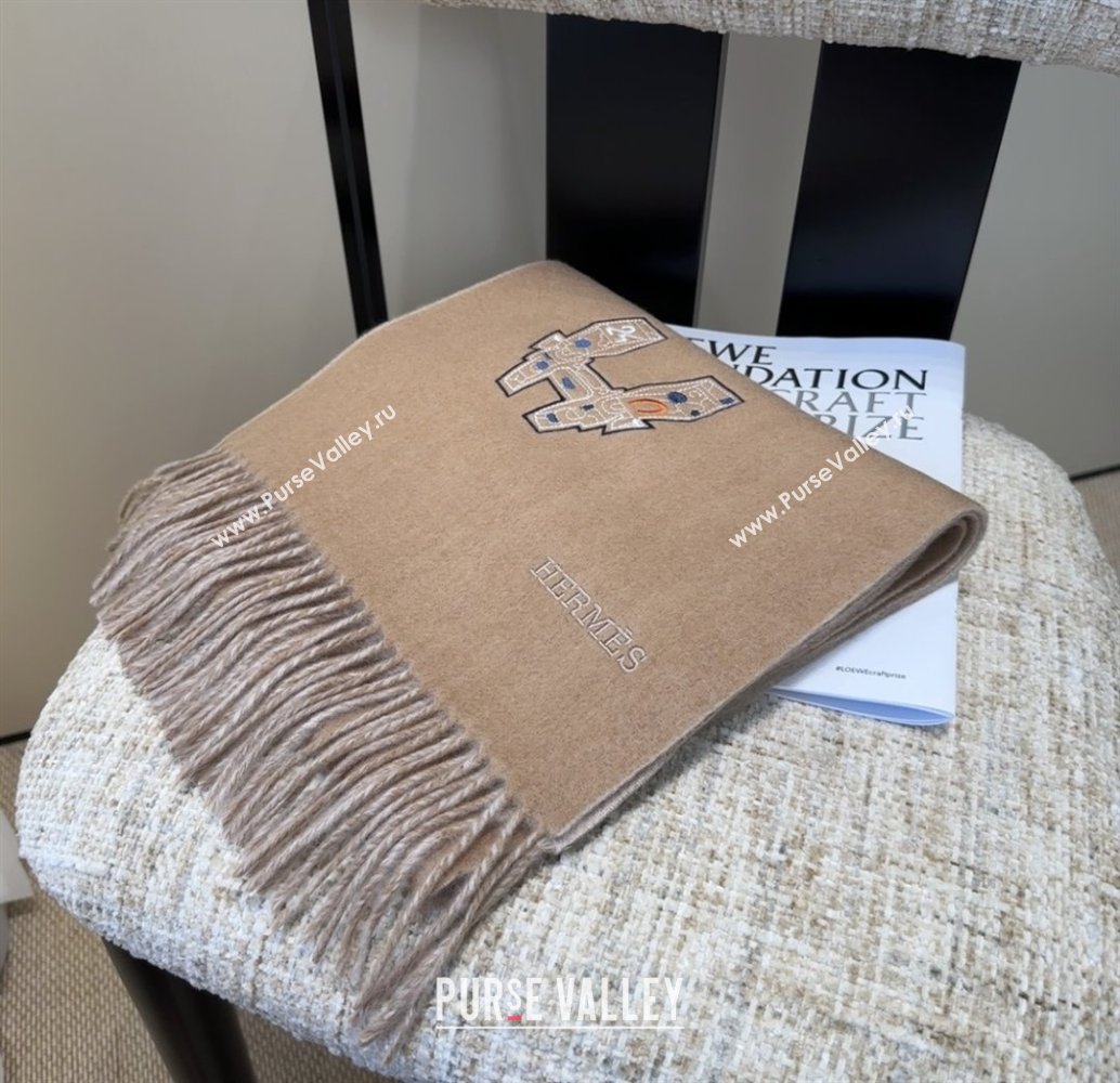 Hermes Long190x35cm Scarf H110503 Camel 2025 (O-25110503)