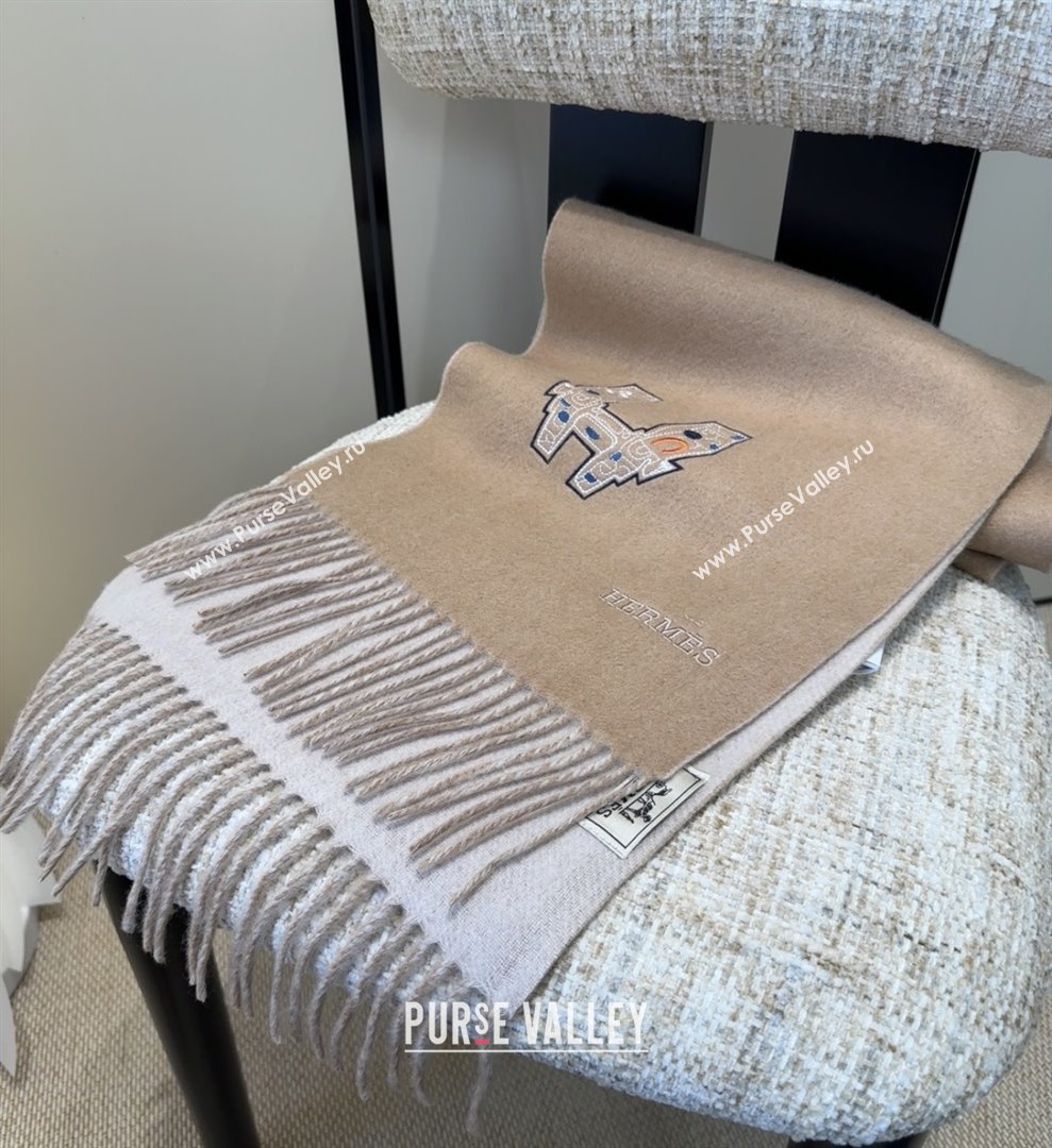 Hermes Long190x35cm Scarf H110503 Camel 2025 (O-25110503)