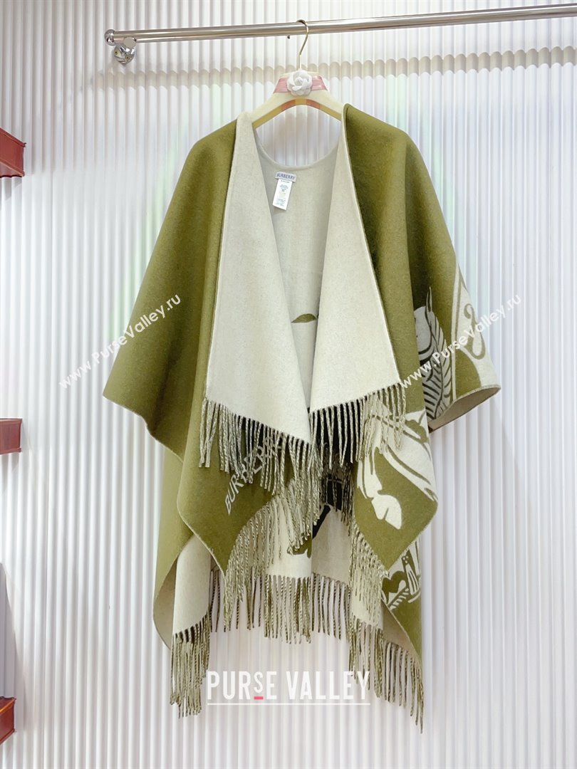 Burberry Cashmere Cape B110606 Green 2025 (O-25110606)