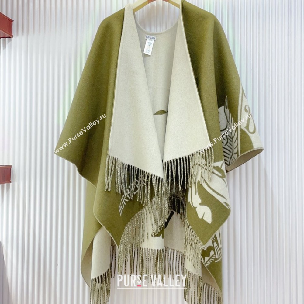 Burberry Cashmere Cape B110606 Green 2025 (O-25110606)