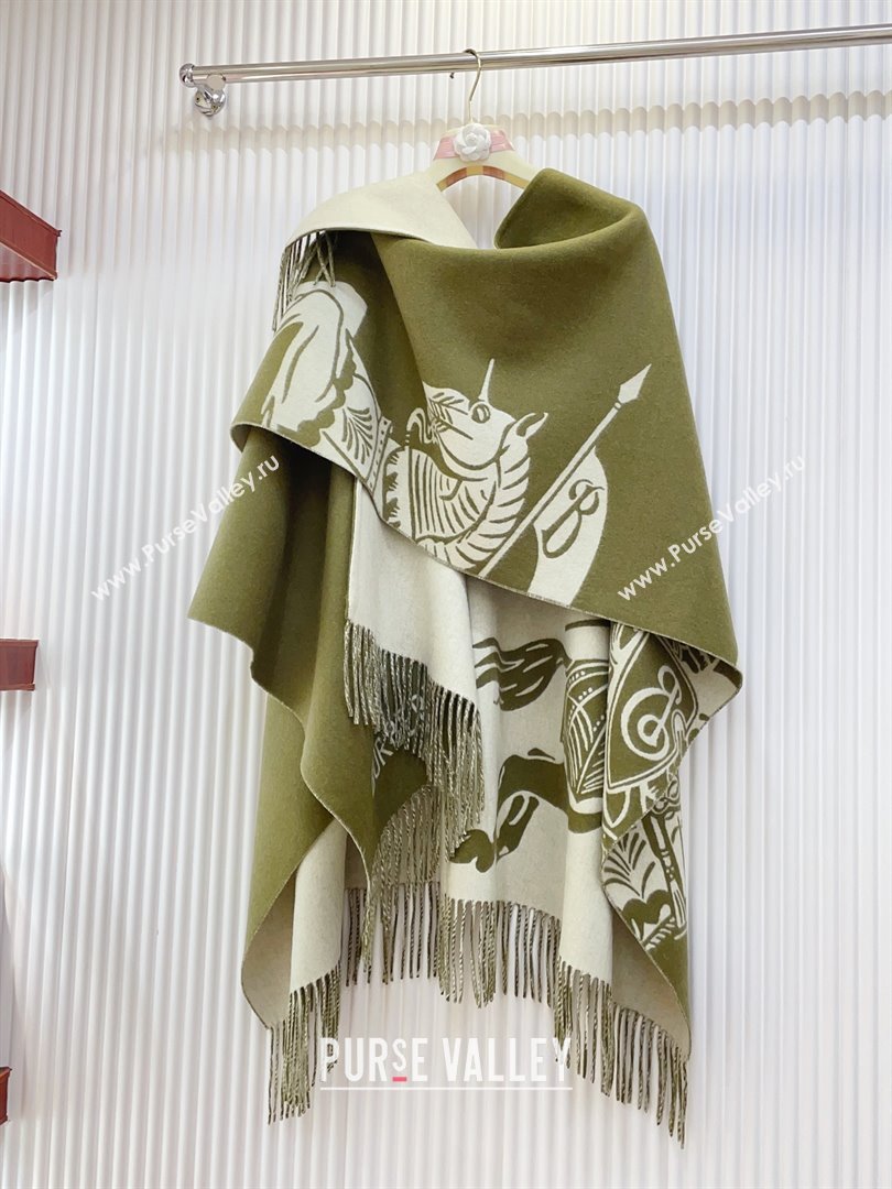 Burberry Cashmere Cape B110606 Green 2025 (O-25110606)