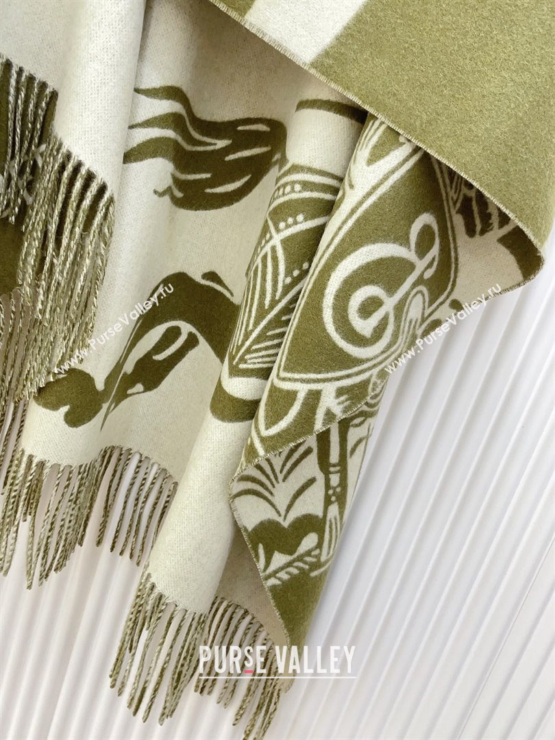 Burberry Cashmere Cape B110606 Green 2025 (O-25110606)