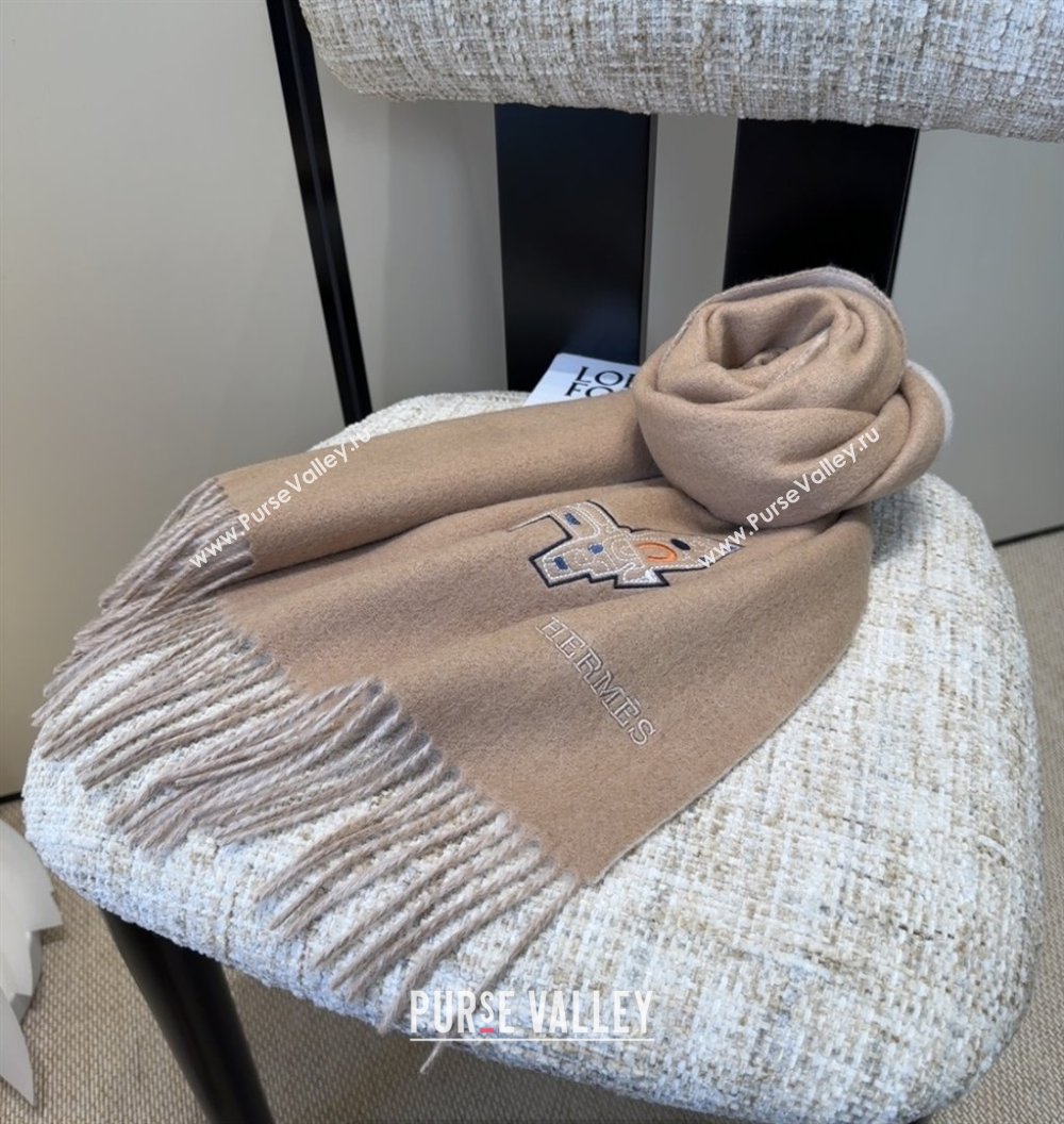 Hermes Long190x35cm Scarf H110503 Camel 2025 (O-25110503)
