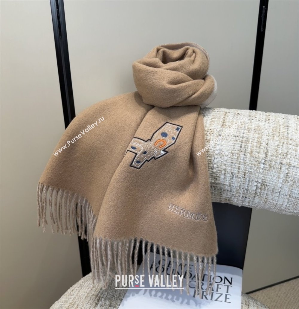Hermes Long190x35cm Scarf H110503 Camel 2025 (O-25110503)