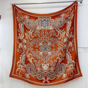 Hermes Cashmere Silk Scarf 140x140 H110615 Brickred 2025 (O-25110615)