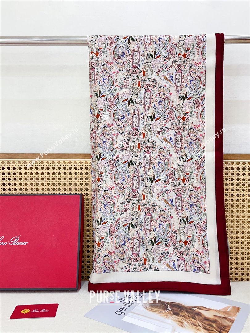 Louis Vuitton Cashmere Silk Scarf 140x140 LV110703 Burgundy 2025 (A-25110703)