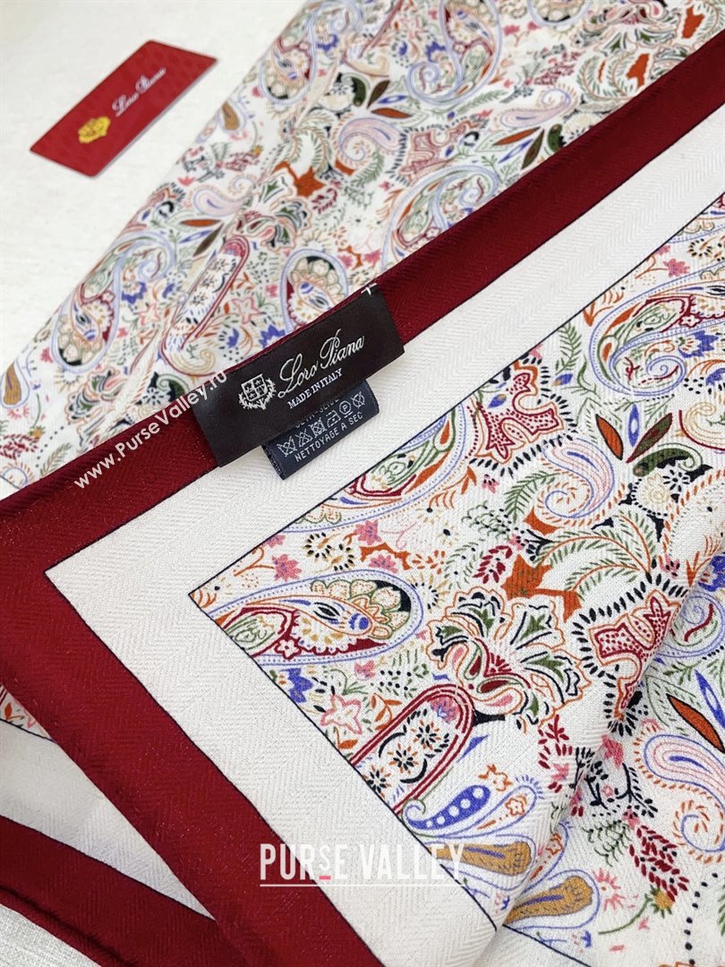 Louis Vuitton Cashmere Silk Scarf 140x140 LV110703 Burgundy 2025 (A-25110703)