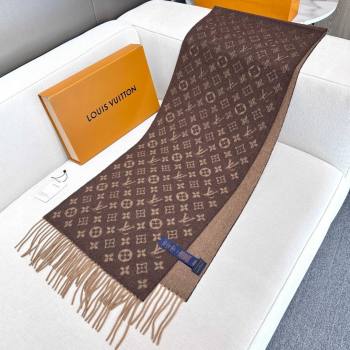 Louis Vuitton Cashmere Long Scarf 180x30cm LV110714 Brown 2025 (A-25110714)