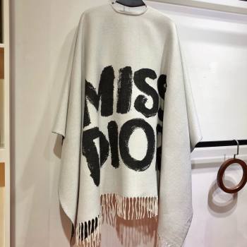 Dior Miss Dior Cashmere Reversible Cape D110717 Black/Grey 2025 (A-25110717)