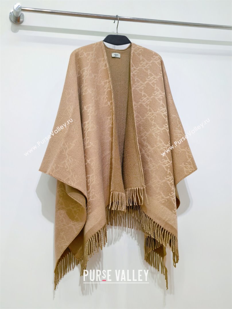 Fendi Wool Cashmere Cape F110719 Brown 2025 (A-25110719)