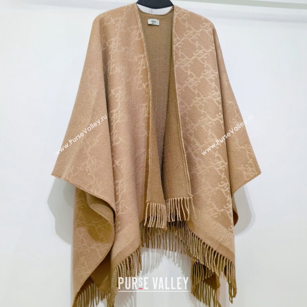 Fendi Wool Cashmere Cape F110719 Brown 2025 (A-25110719)