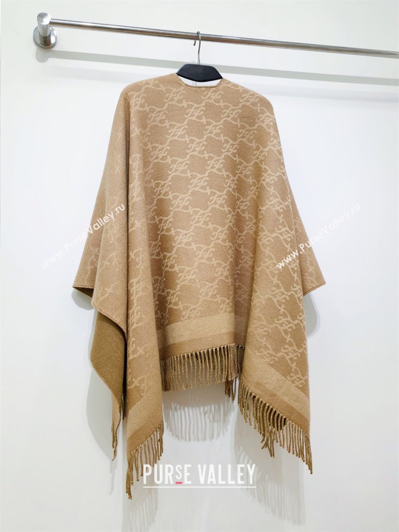 Fendi Wool Cashmere Cape F110719 Brown 2025 (A-25110719)