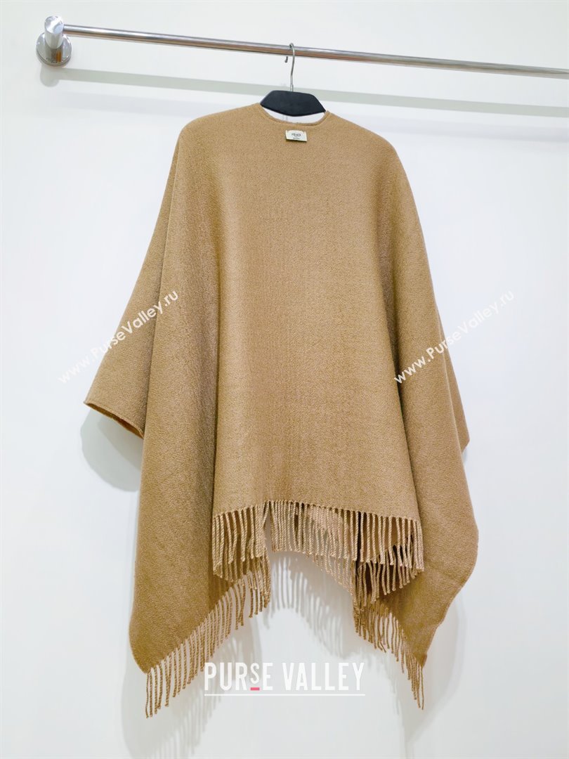Fendi Wool Cashmere Cape F110719 Brown 2025 (A-25110719)