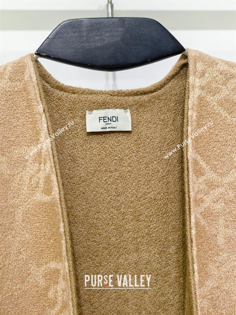 Fendi Wool Cashmere Cape F110719 Brown 2025 (A-25110719)
