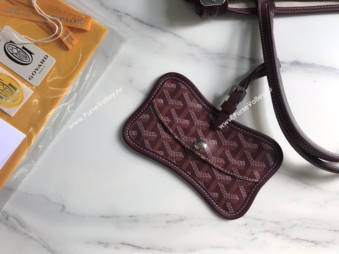 Goyard Chien Gris Dog Bag Burgundy 2025 (ZH-25110734)