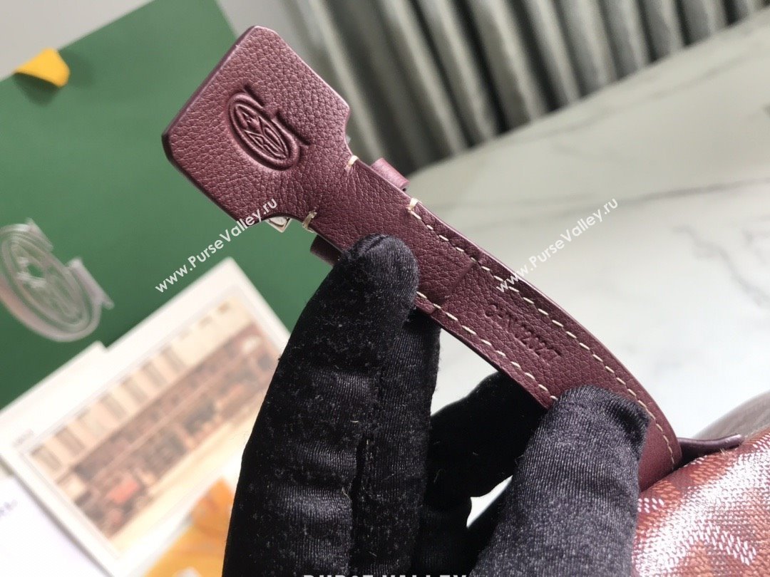 Goyard Chien Gris Dog Bag Burgundy 2025 (ZH-25110734)