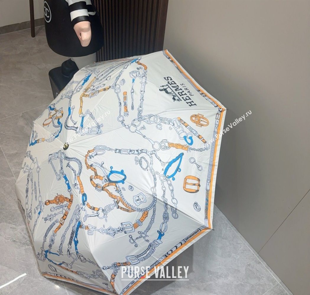 Hermes Umbrella White 2025 HS111201 (SHI-251112026)