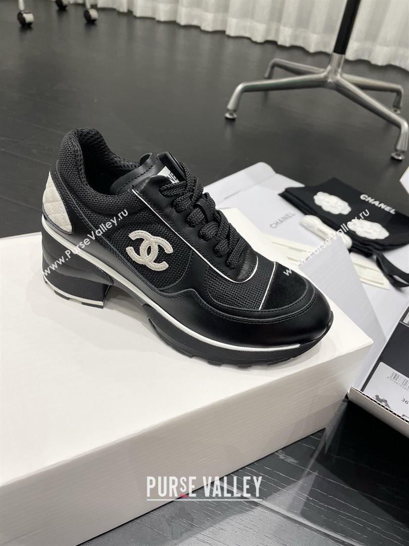Chanel Trainers/Senakers in Mixed Fibers Shiny Calfskin Suede Calfskin G46871 Black 2025 (MGN-25111101)