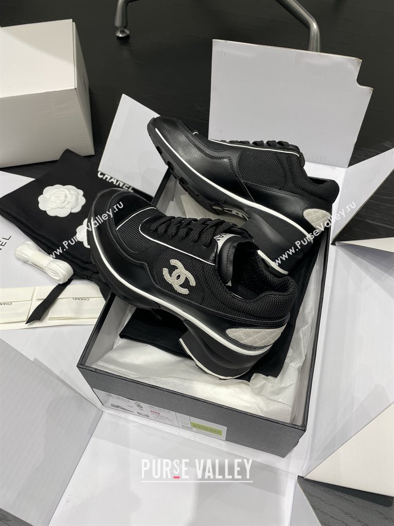 Chanel Trainers/Senakers in Mixed Fibers Shiny Calfskin Suede Calfskin G46871 Black 2025 (MGN-25111101)