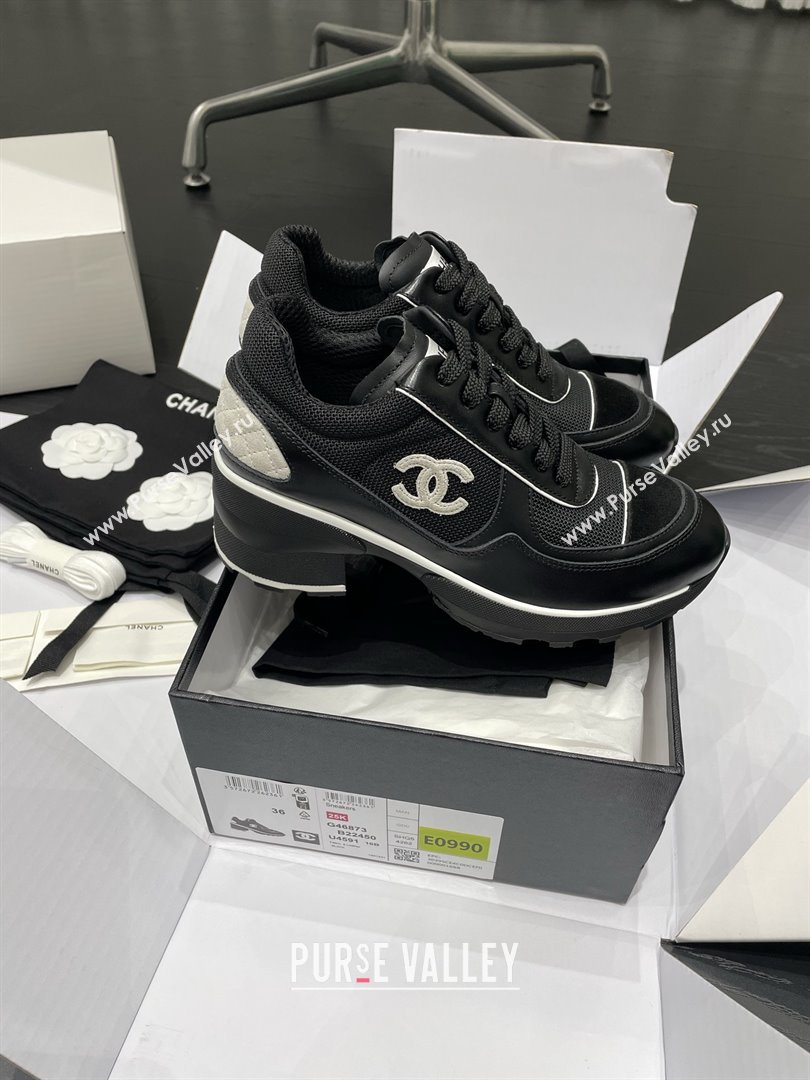 Chanel Trainers/Senakers in Mixed Fibers Shiny Calfskin Suede Calfskin G46871 Black 2025 (MGN-25111101)