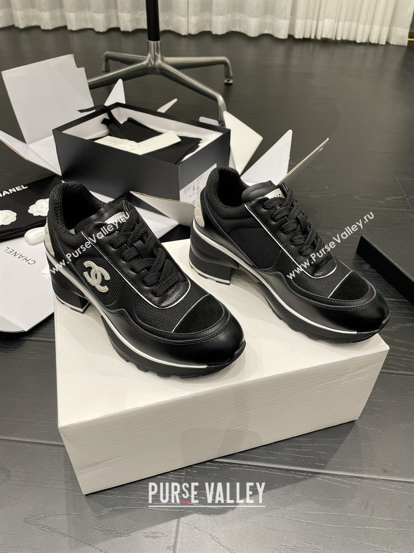 Chanel Trainers/Senakers in Mixed Fibers Shiny Calfskin Suede Calfskin G46871 Black 2025 (MGN-25111101)