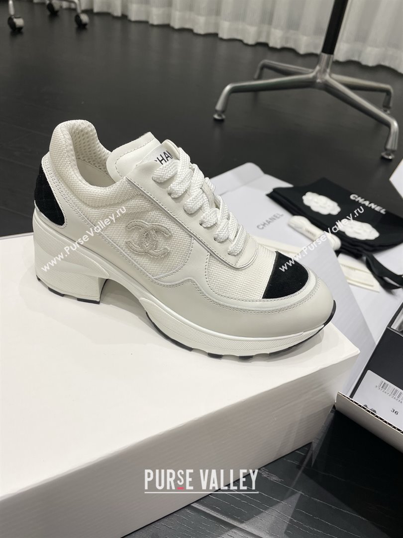 Chanel Trainers/Senakers in Mixed Fibers Shiny Calfskin Suede Calfskin G46871 White 2025 (MGN-25111102)