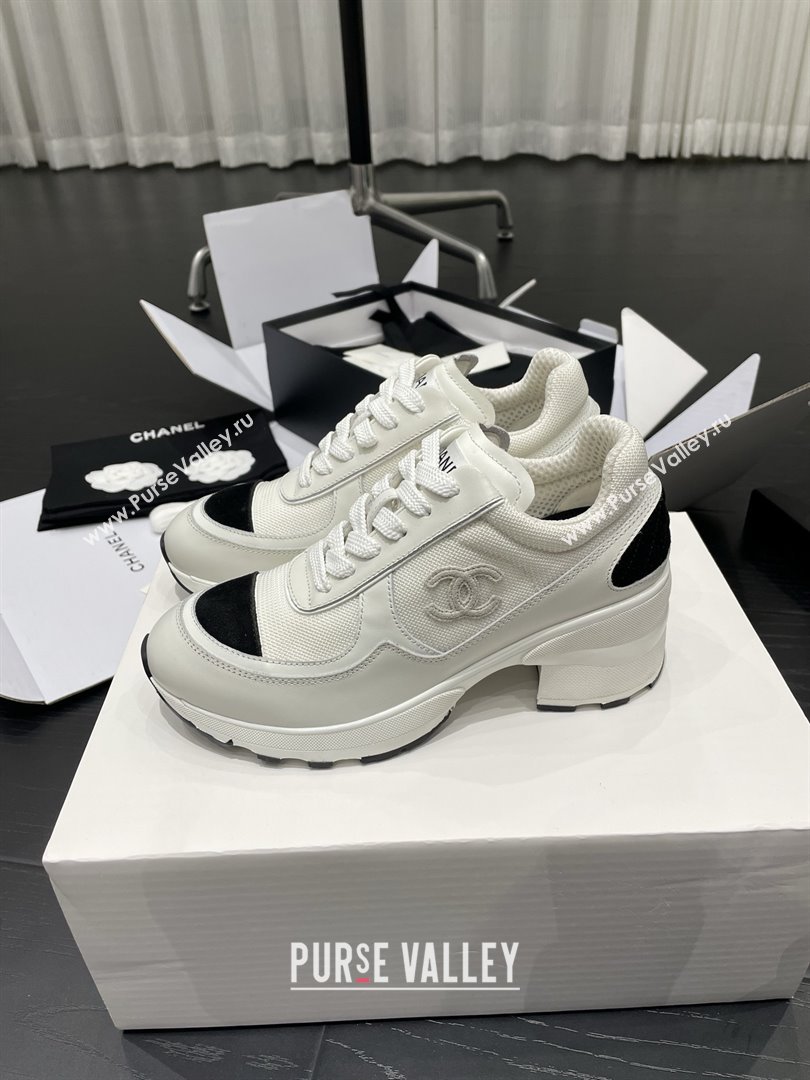 Chanel Trainers/Senakers in Mixed Fibers Shiny Calfskin Suede Calfskin G46871 White 2025 (MGN-25111102)