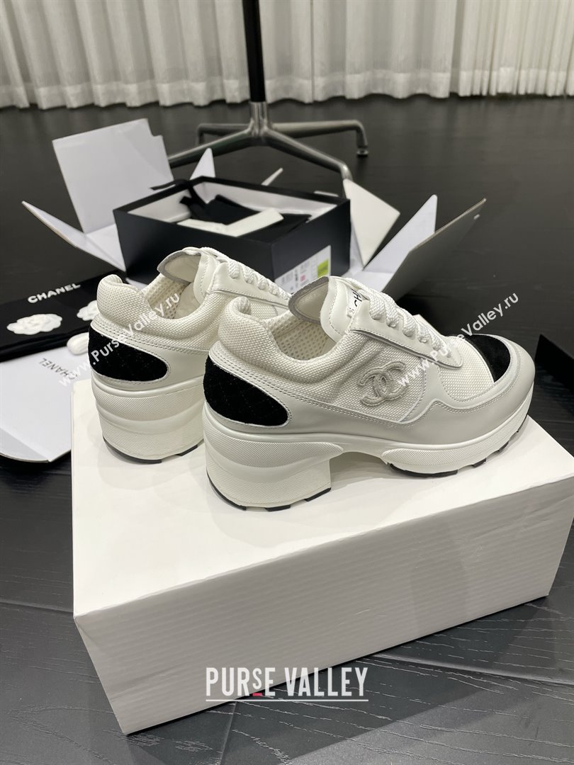 Chanel Trainers/Senakers in Mixed Fibers Shiny Calfskin Suede Calfskin G46871 White 2025 (MGN-25111102)