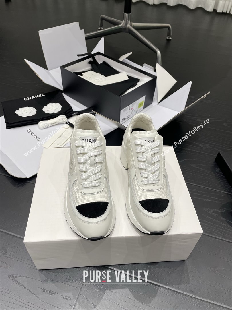 Chanel Trainers/Senakers in Mixed Fibers Shiny Calfskin Suede Calfskin G46871 White 2025 (MGN-25111102)