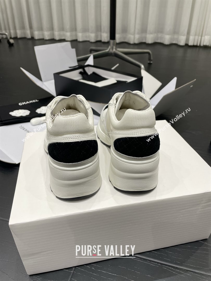 Chanel Trainers/Senakers in Mixed Fibers Shiny Calfskin Suede Calfskin G46871 White 2025 (MGN-25111102)