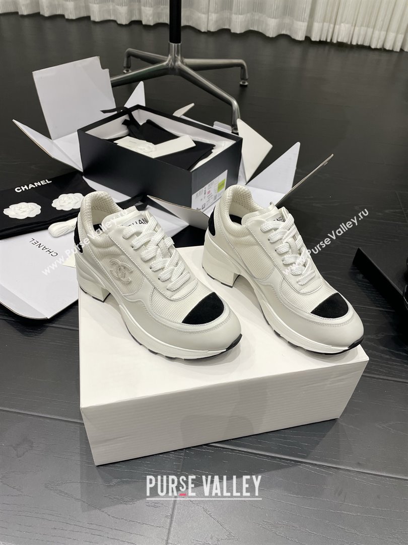 Chanel Trainers/Senakers in Mixed Fibers Shiny Calfskin Suede Calfskin G46871 White 2025 (MGN-25111102)