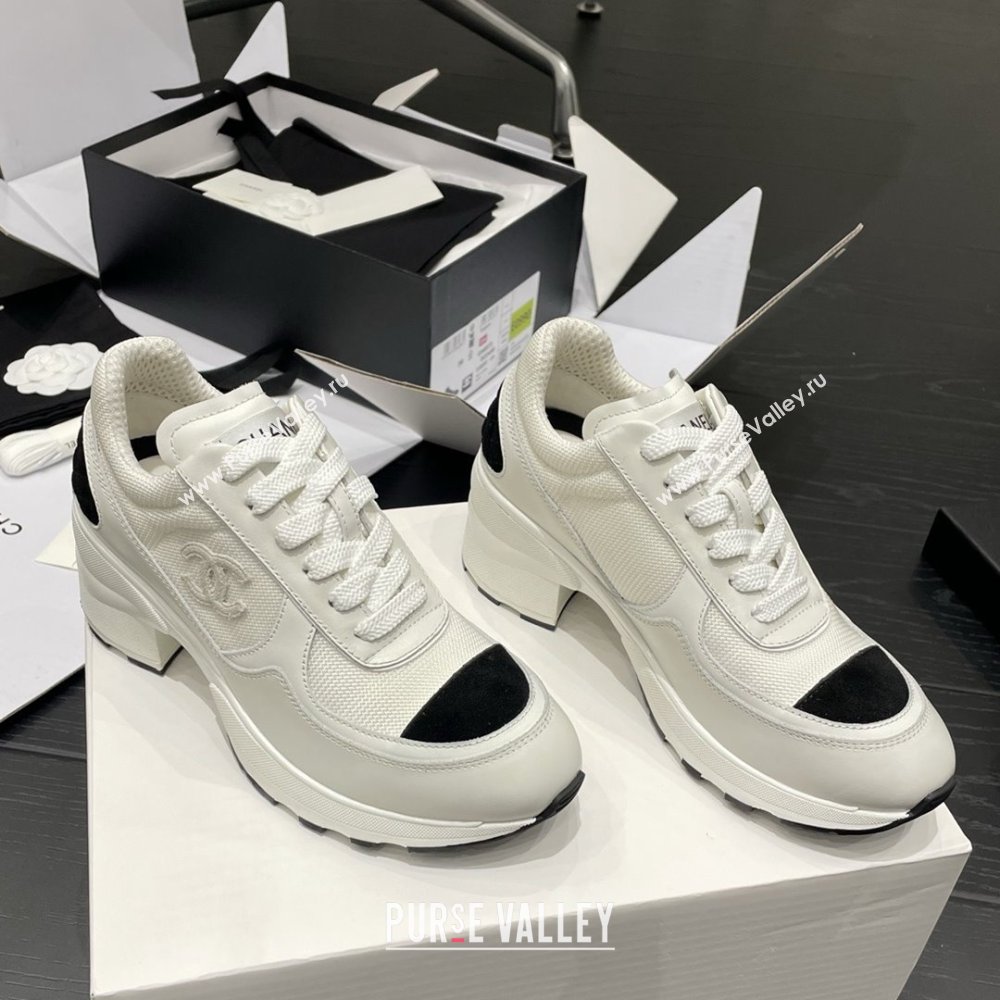 Chanel Trainers/Senakers in Mixed Fibers Shiny Calfskin Suede Calfskin G46871 White 2025 (MGN-25111102)