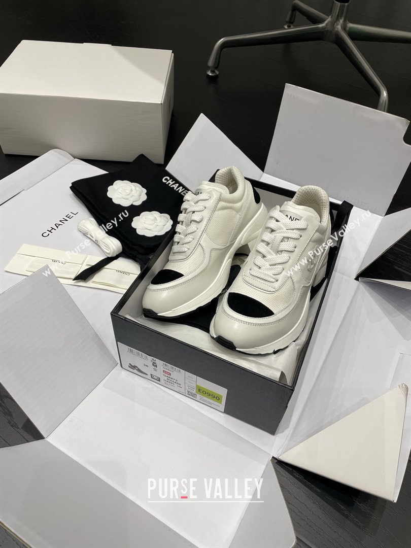 Chanel Trainers/Senakers in Mixed Fibers Shiny Calfskin Suede Calfskin G46871 White 2025 (MGN-25111102)