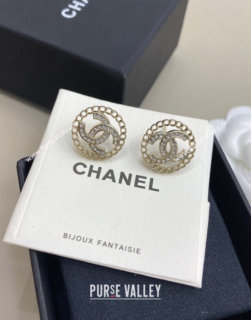 Chanel CC Circle Stud Earrings 2025 1112 (YF-251112114)