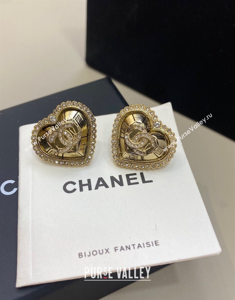 Chanel Heart Stud Earrings Gold 2025 YF111209 (YF-251112129)