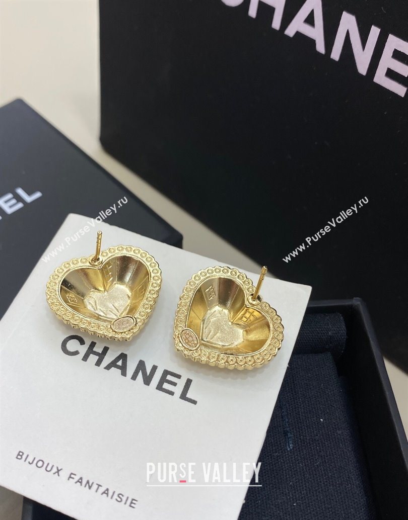 Chanel Heart Stud Earrings Gold 2025 YF111209 (YF-251112129)