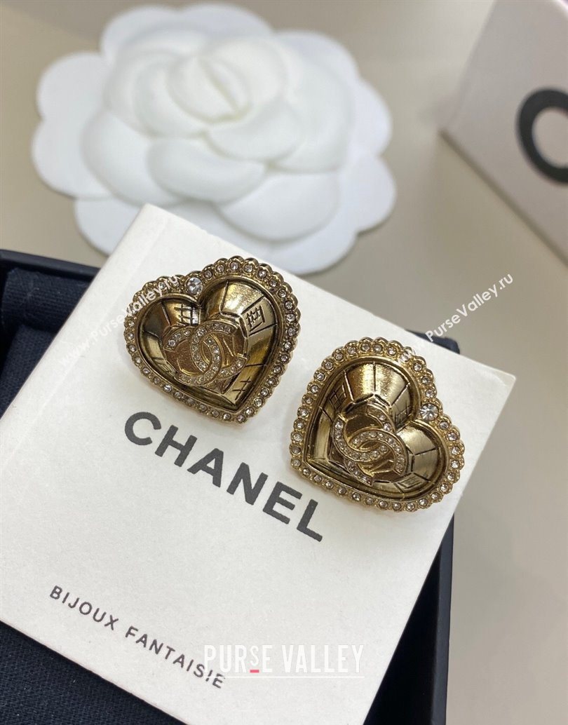 Chanel Heart Stud Earrings Gold 2025 YF111209 (YF-251112129)