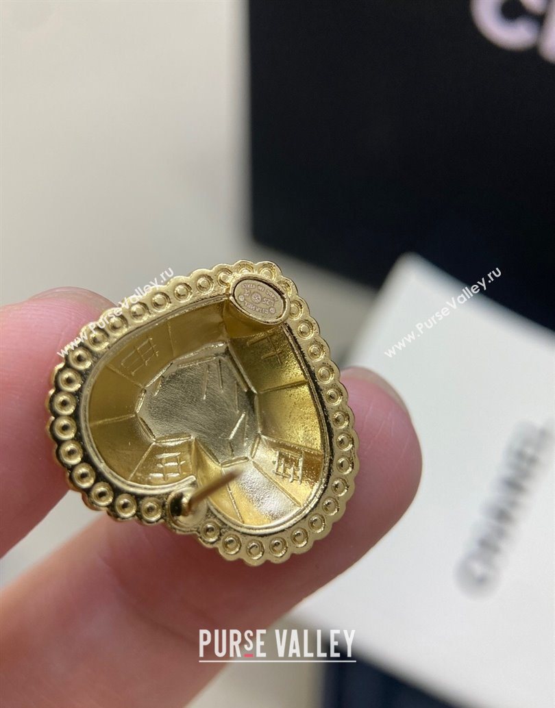 Chanel Heart Stud Earrings Gold 2025 YF111209 (YF-251112129)