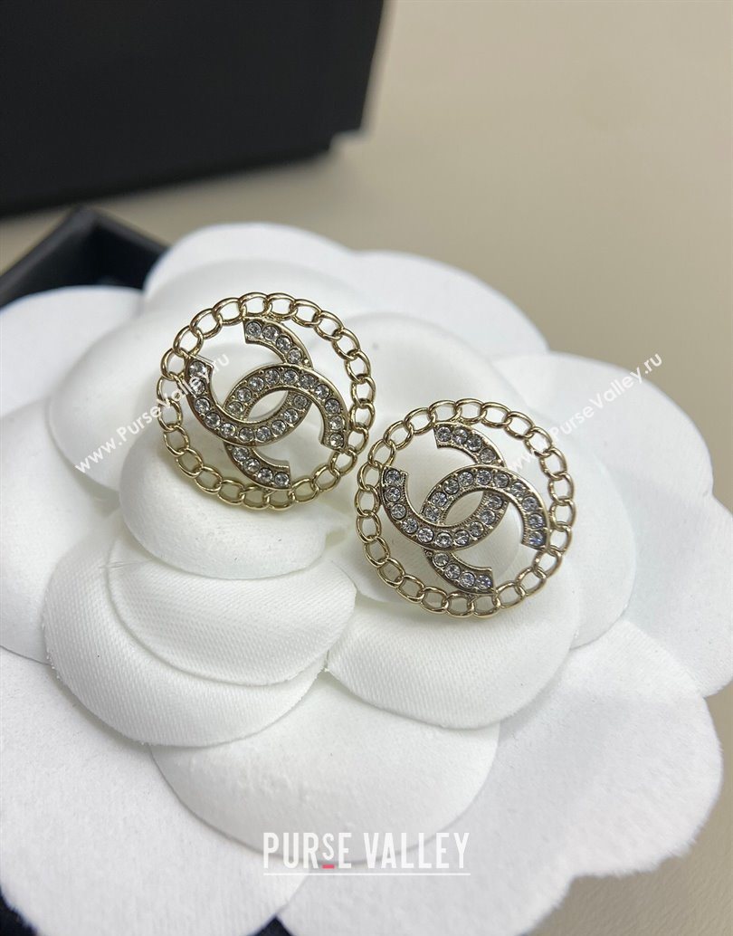 Chanel CC Circle Stud Earrings 2025 1112 (YF-251112114)
