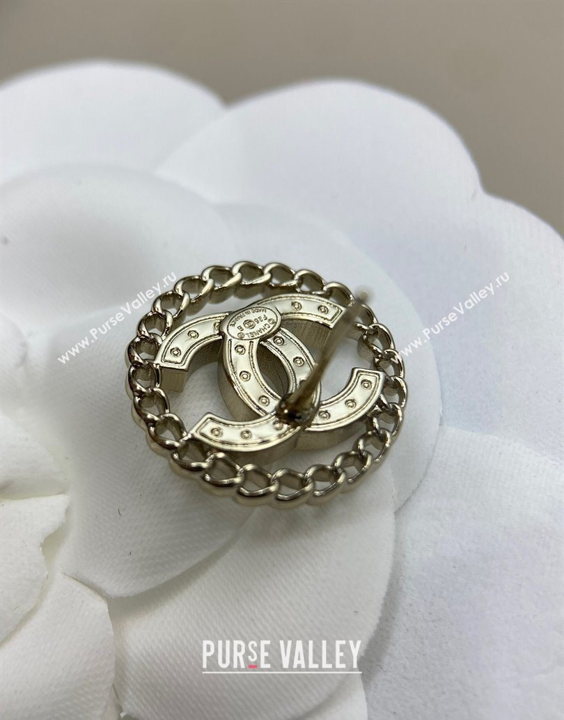 Chanel CC Circle Stud Earrings 2025 1112 (YF-251112114)
