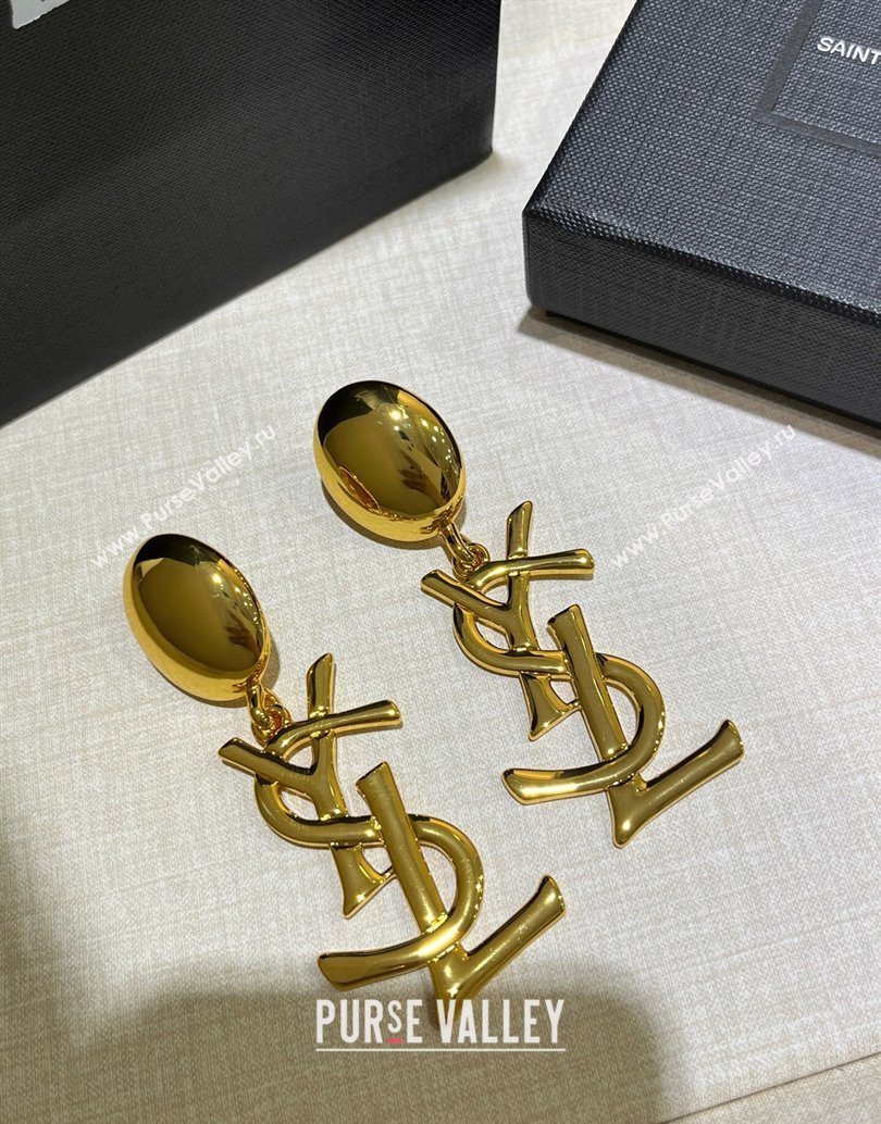 Saint Laurent YSL Clip Earrings Gold 2025 1112 (YF-251112137)