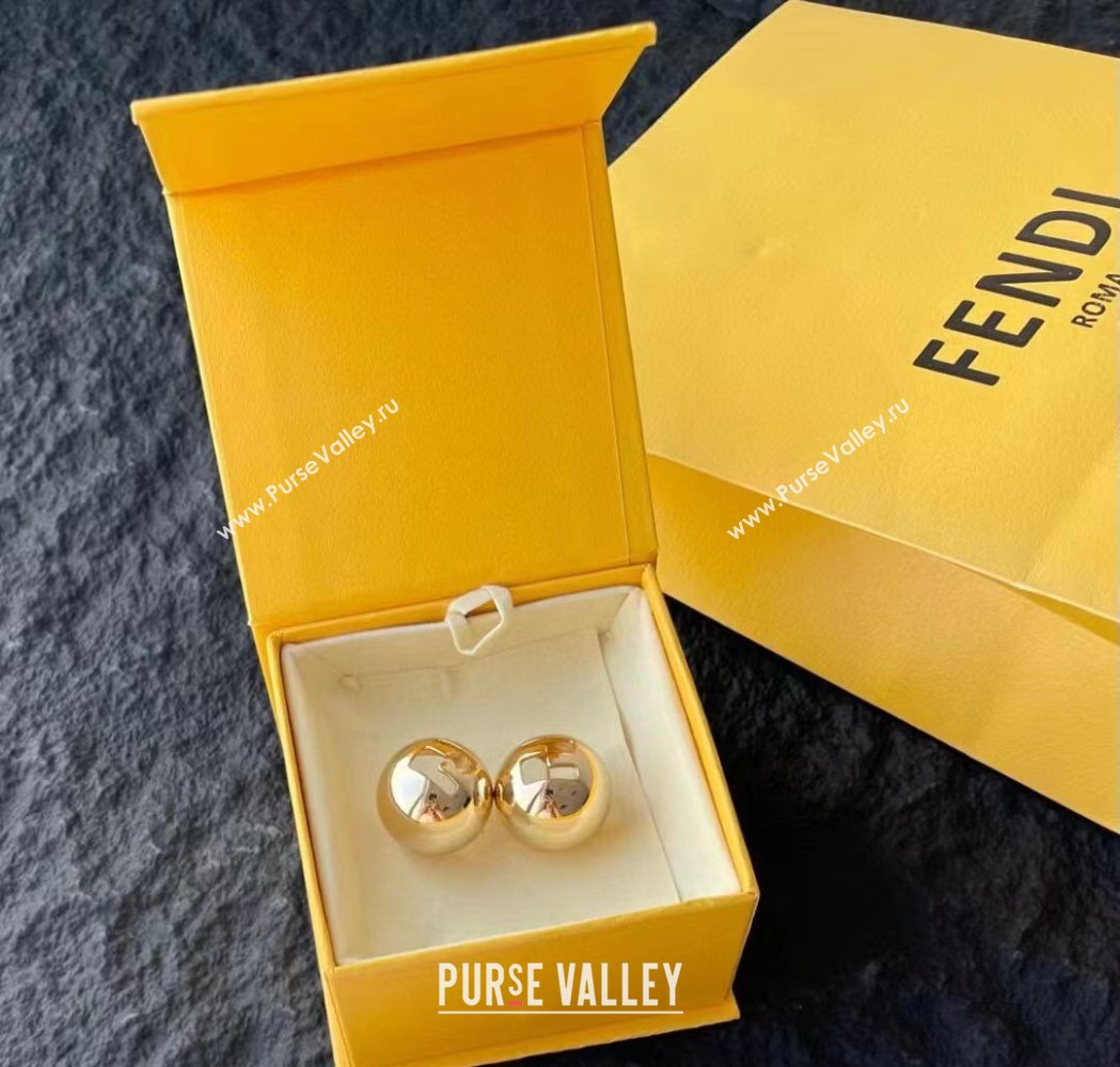 Fendi Sphera Stud Earrings Gold 2025 (YF-251112138)